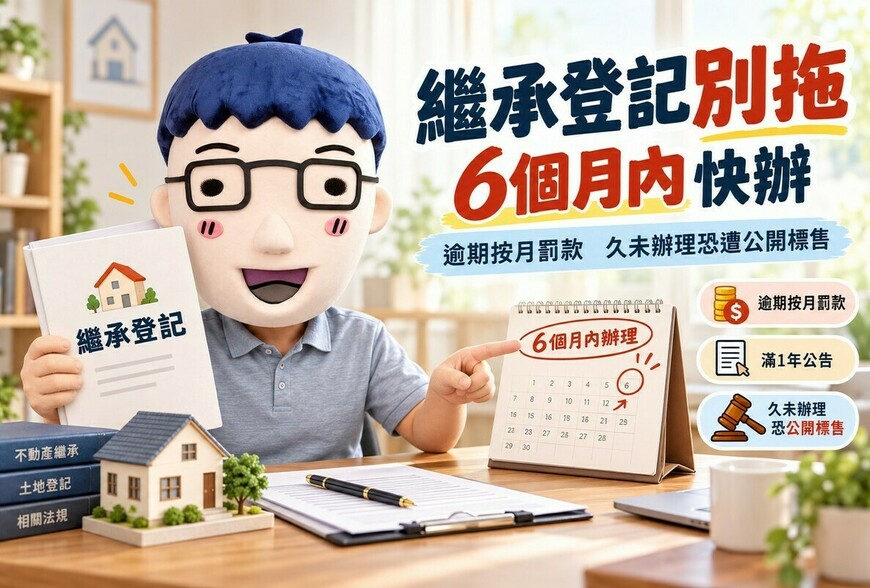 長輩走了房子沒過戶？小心祖產被充公！繼承登記「6月大限」沒辦，按月罰款還可能被拍賣