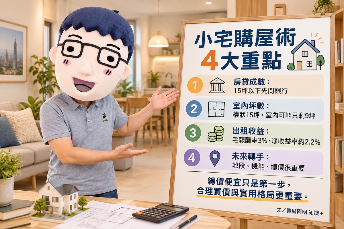 小宅購屋術｜房貸成數、實際室內坪數、出租收益與未來轉手4大重點一次看懂