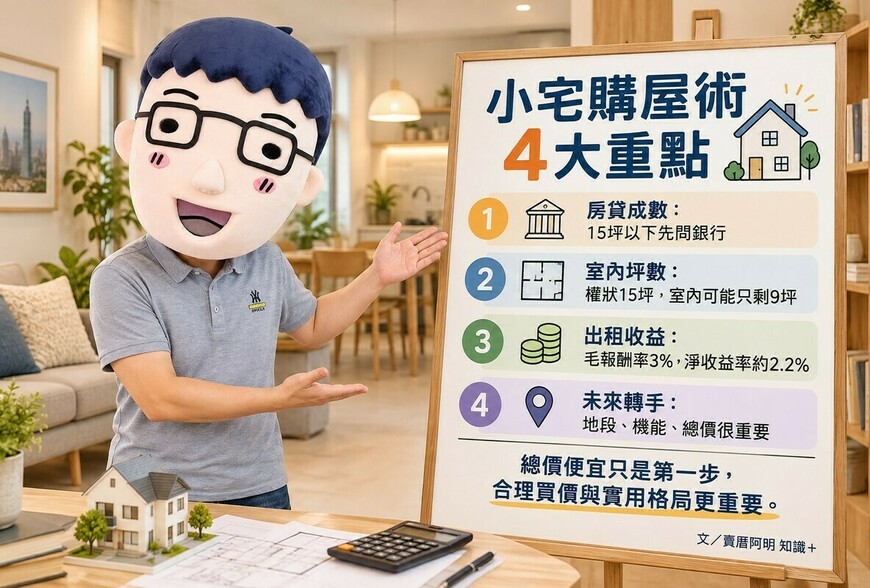 小宅購屋術｜房貸成數、實際室內坪數、出租收益與未來轉手4大重點一次看懂
