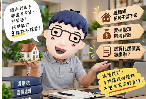 繼承房子附帶「房貸」怎麼辦？會扣遺產稅嗎？阿明教你3條路不踩雷！