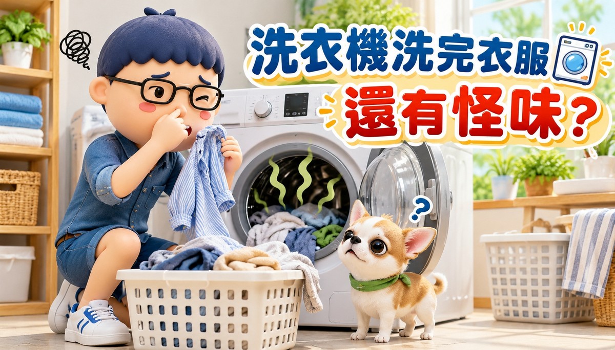 洗衣機洗完衣服還有怪味？6個常見原因找出臭味來源！