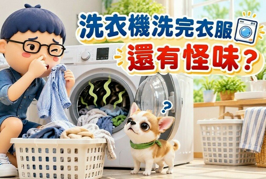 洗衣機洗完衣服還有怪味？6個常見原因找出臭味來源！