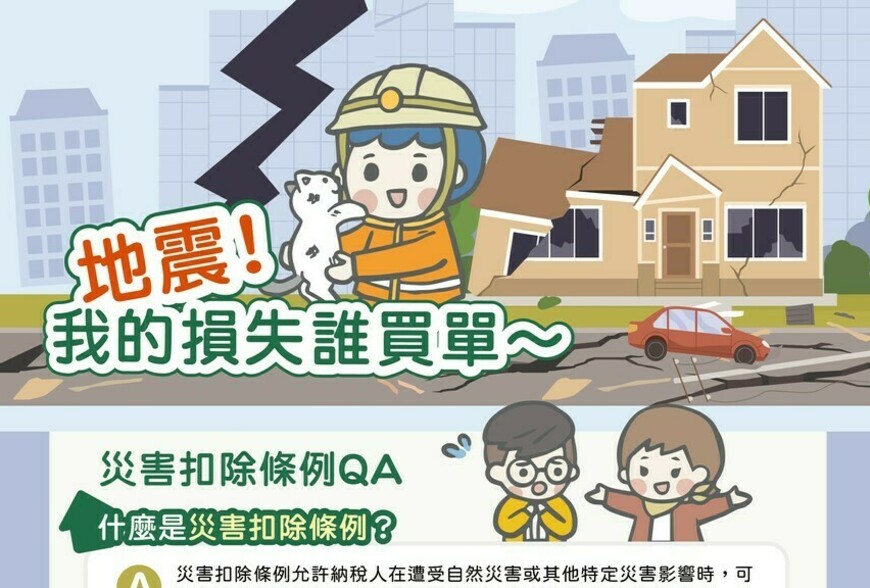 地震，我的損失誰買單！災害扣除條例QA