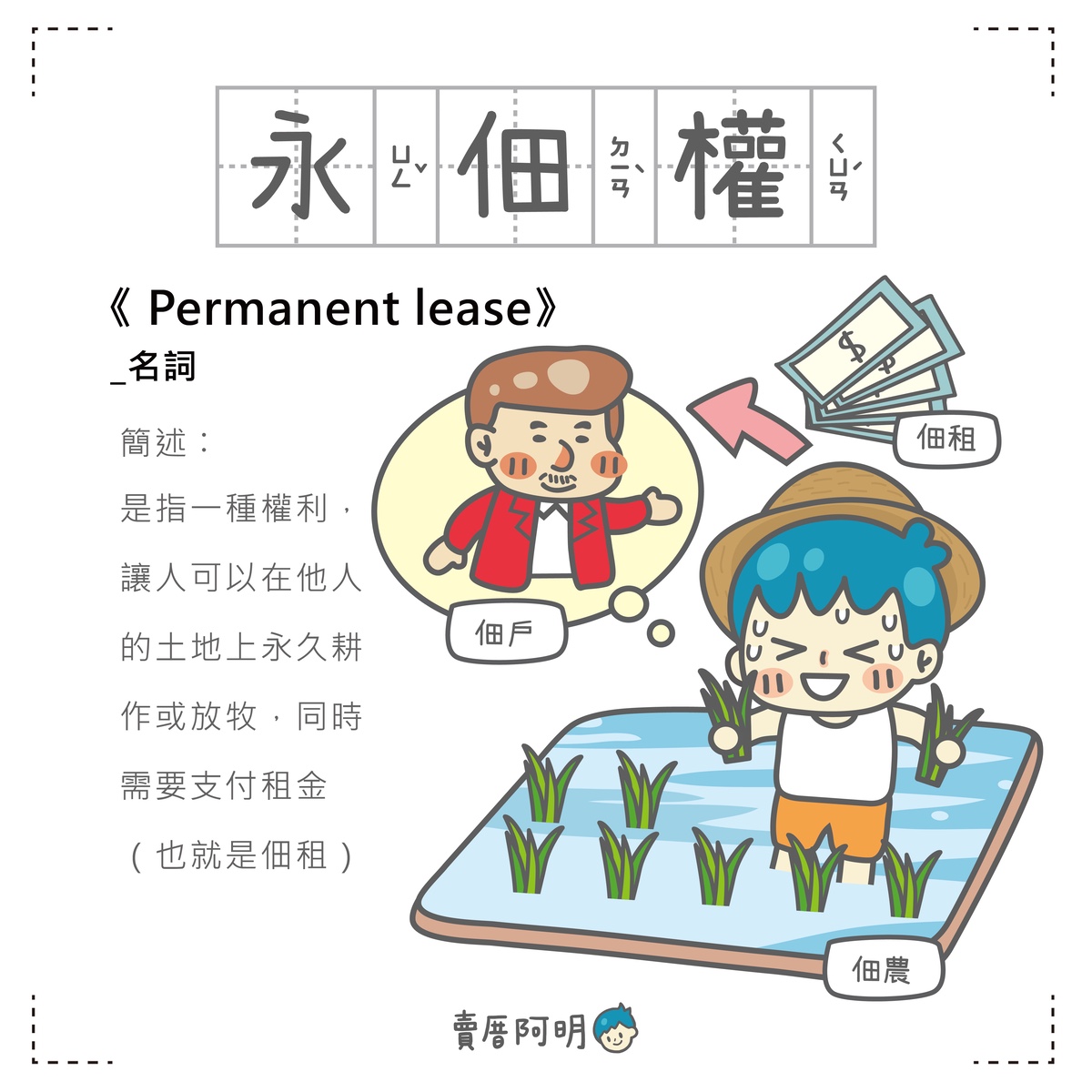 房事辭典 永佃權 Permanent lease