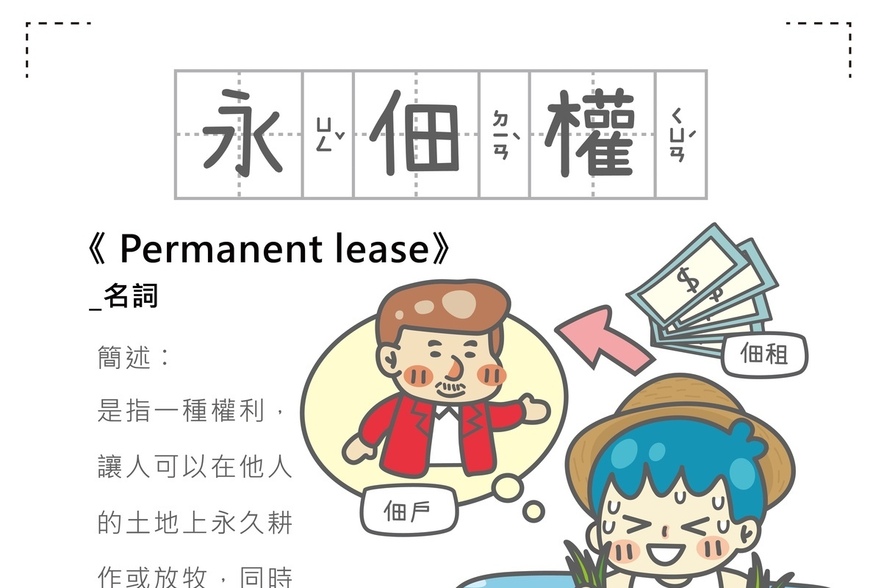 房事辭典 永佃權 Permanent lease