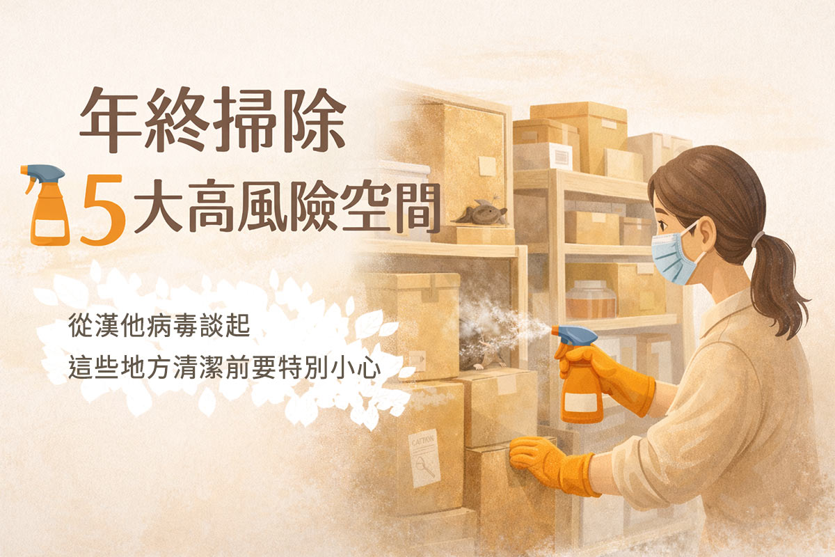 大掃除小心「掃」出病！ 從漢他病毒談起：原來清潔，也關係到居住安全