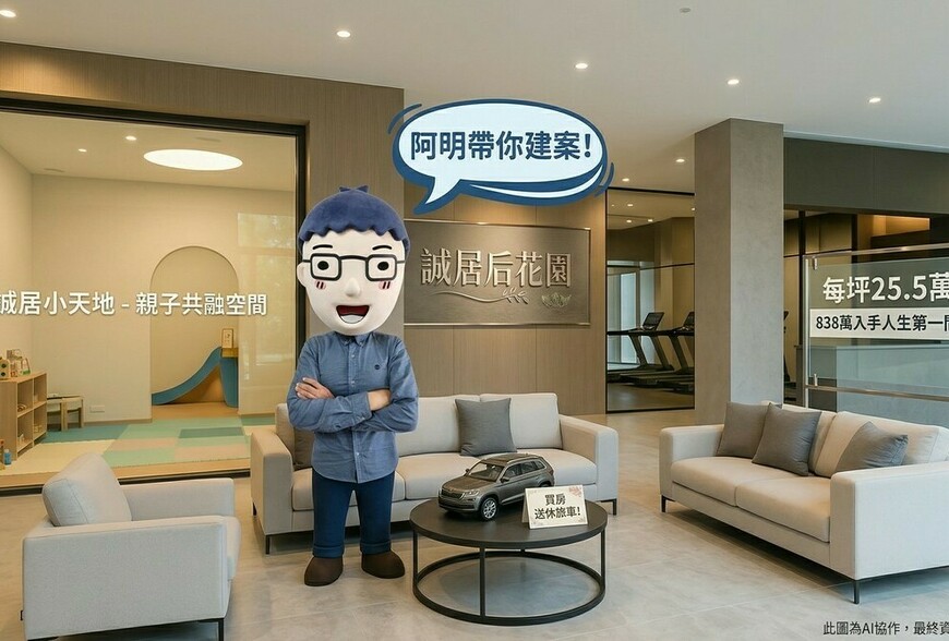 誠居后花園｜阿明幫你看建案 買房送休旅車！后科最強成家企劃，每坪25.5萬起，838萬入手人生第一間房