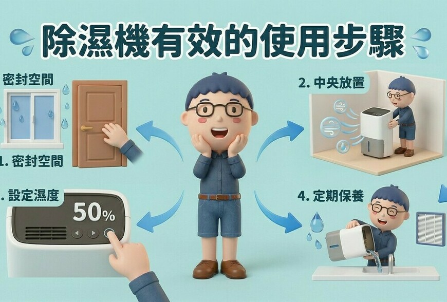 除濕機最有效的使用步驟