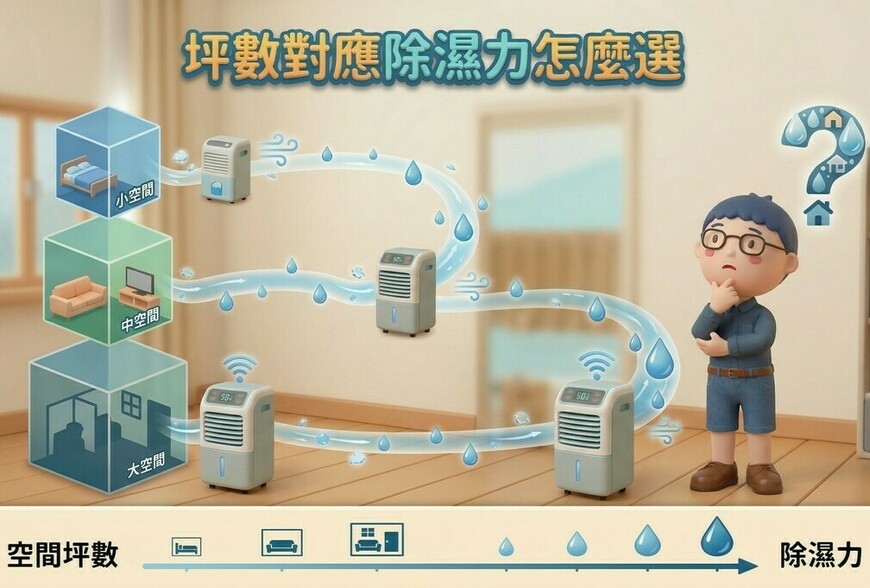 坪數對應除濕力怎麼選？