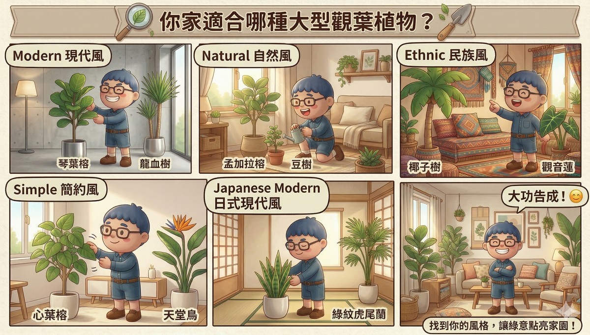 你家適合哪種大型觀葉植物