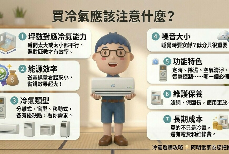 買冷氣應該注意什麼？