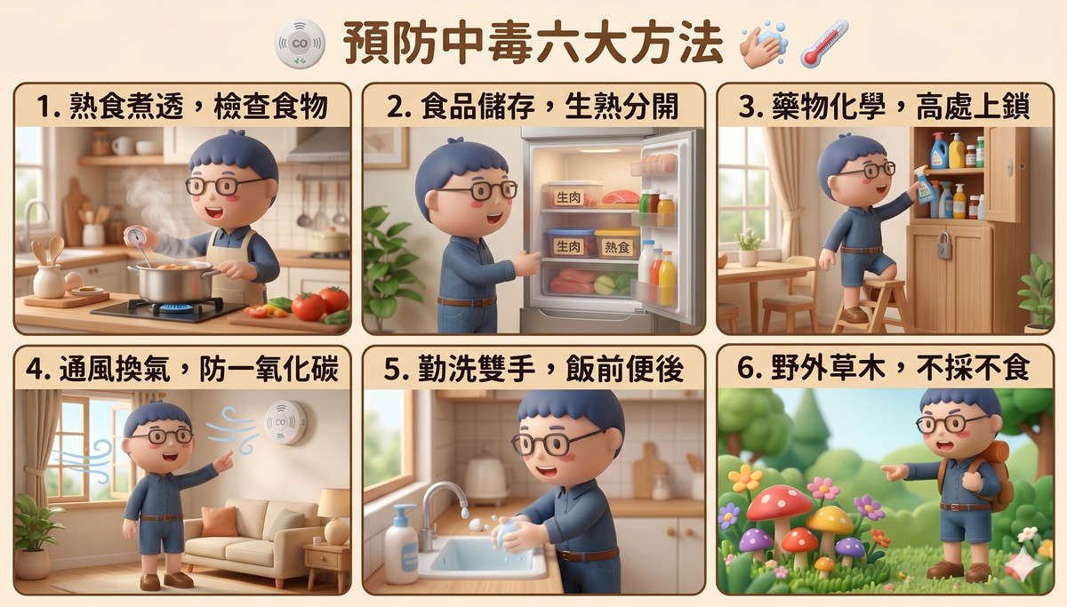 預防中毒6大方法