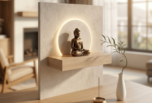 現代佛堂設計趨勢：小坪數也能打造禪意神明廳！結合風水與美學的居家開運指南