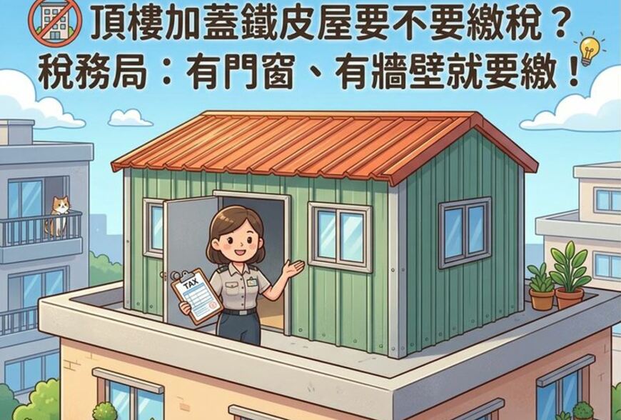 【M傳媒】頂樓加蓋鐵皮屋要不要繳稅？稅務局：有門窗、有牆壁就要繳！