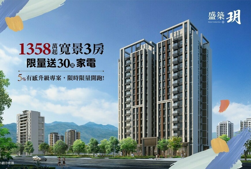 【阿明幫你看建案】北屯廍子「盛築玥」：37坪起純三四房、162個平面車位配比超高、廍子公園走路一分鐘，換屋族的靜謐新選擇