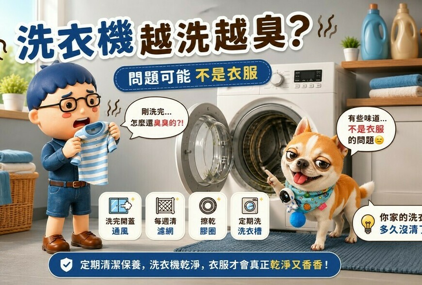 洗衣機越洗越臭？阿明教你三招徹底根除異味元兇