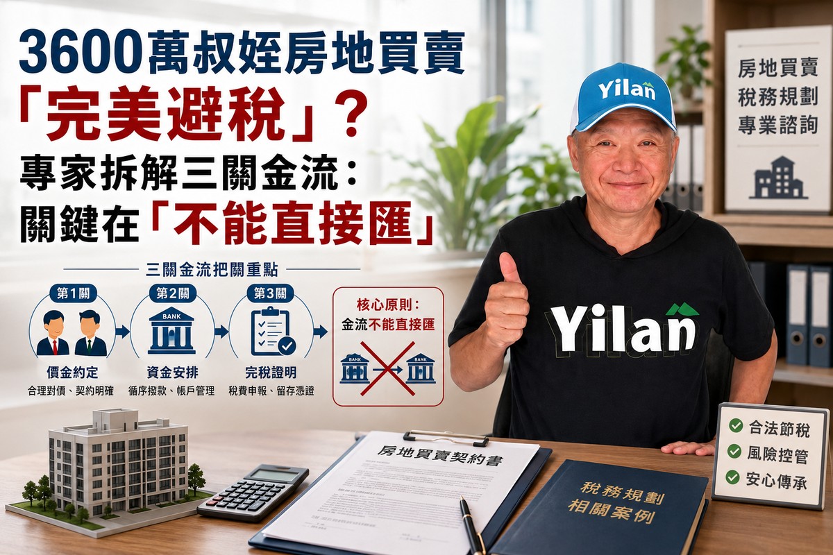 3600萬叔姪房地買賣「完美避稅」？專家拆解三關金流：關鍵在「不能直接匯」