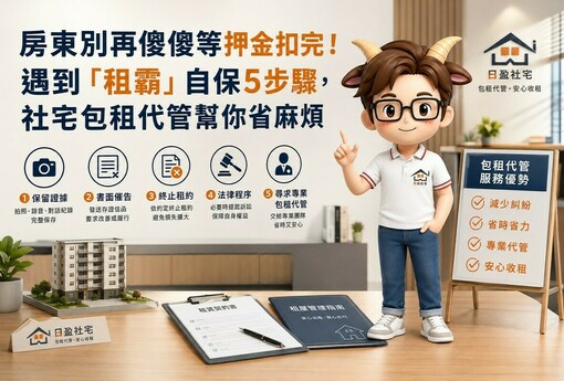 房東別再傻傻等押金扣完！遇到「租霸」自保5步驟，社宅包租代管幫你省麻煩