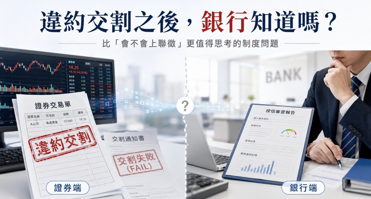 違約交割之後，銀行知道嗎？比「會不會上聯徵」更值得思考的制度問題