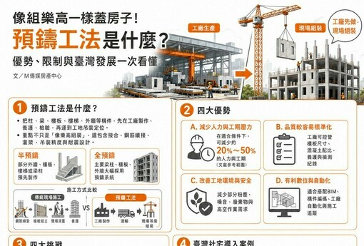 像組樂高一樣蓋房子！預鑄工法是什麼？ 優勢、限制與臺灣發展一次看懂