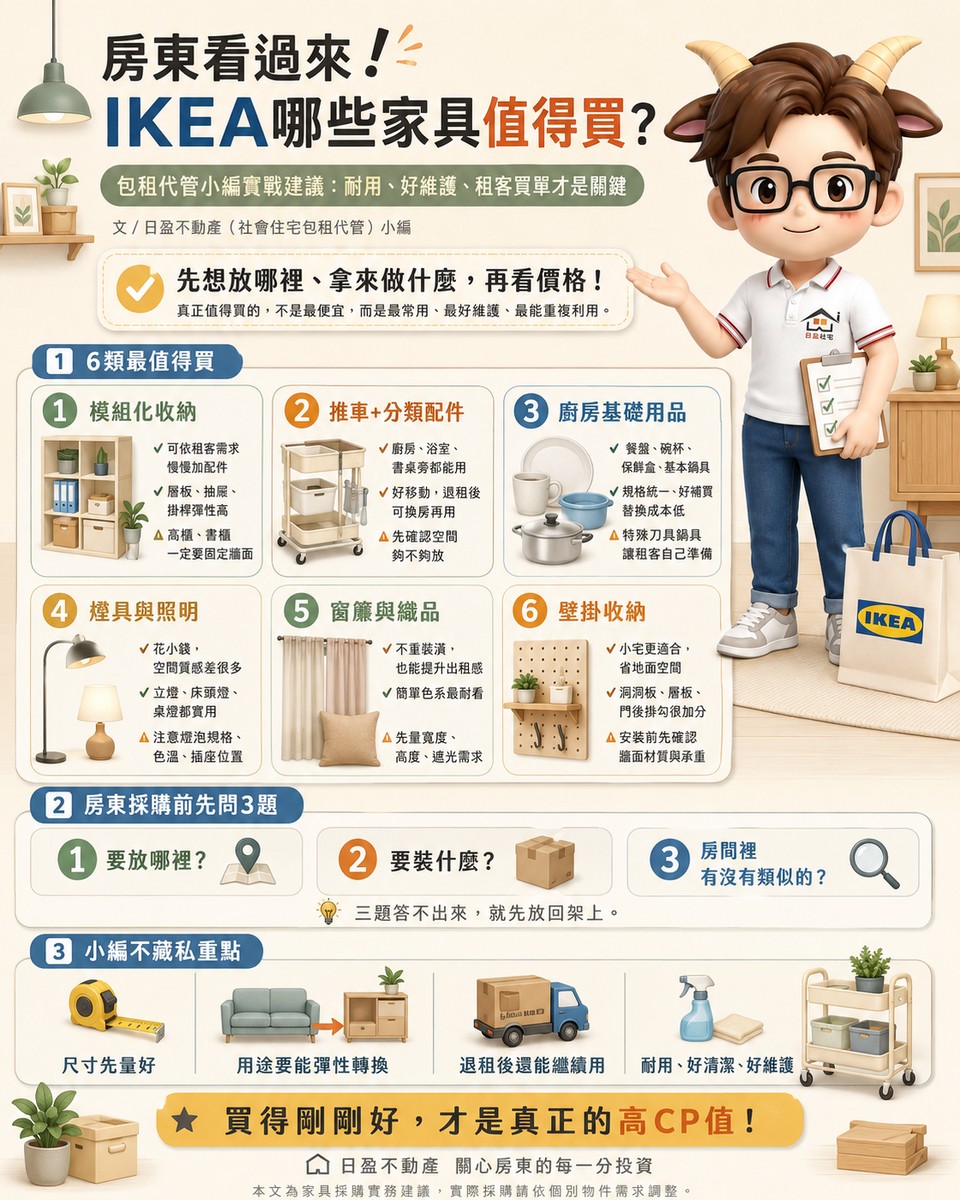 房東看過來！IKEA哪些家具真的值得買？小編實戰建議：耐用、好維護、租客買單才是關鍵！