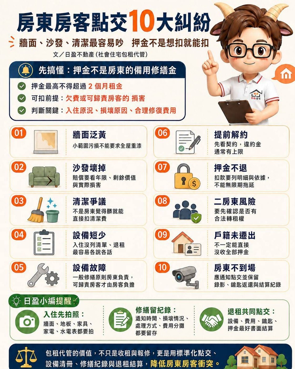 房東房客點交10大糾紛！牆面、沙發、清潔最容易吵　押金不是想扣就能扣