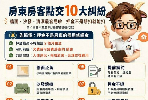 房東房客點交10大糾紛！牆面、沙發、清潔最容易吵　押金不是想扣就能扣