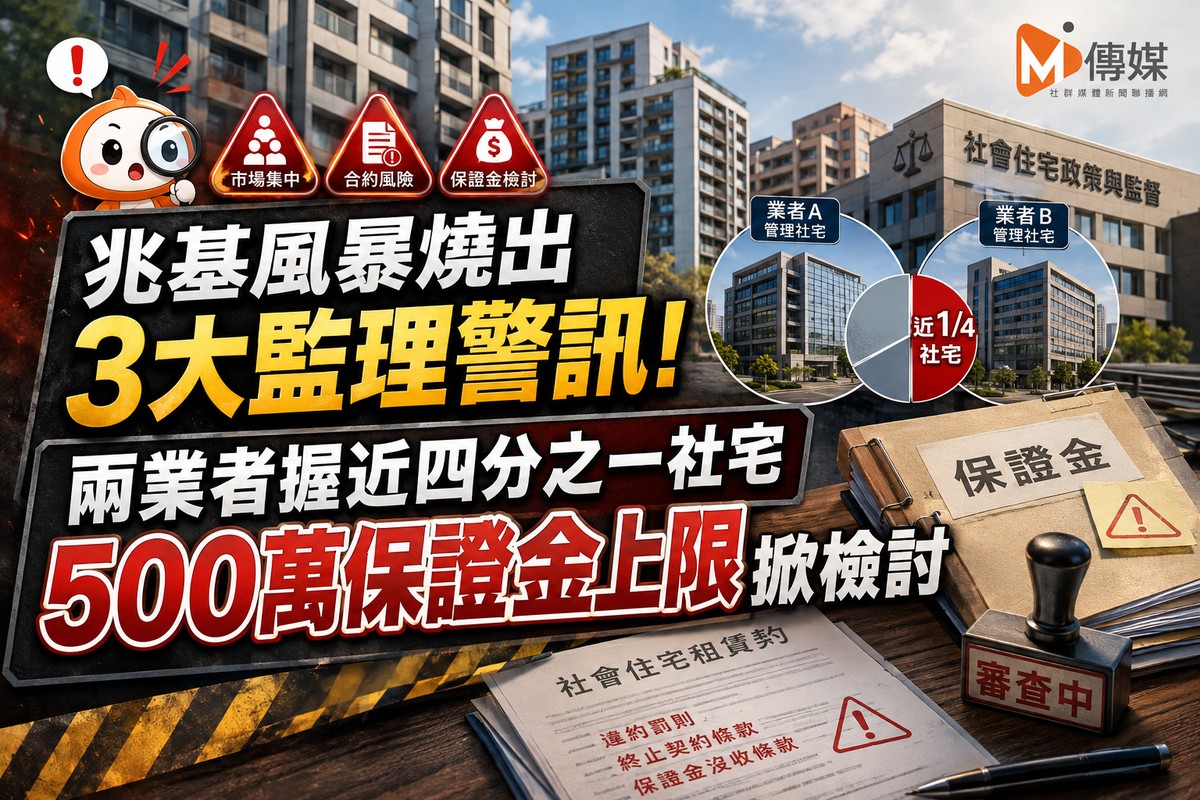 兆基風暴燒出3大監理警訊！兩業者握近四分之一社宅　500萬保證金上限掀檢討