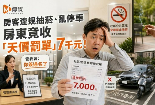 房客違規抽菸、亂停車 房東竟收「天價罰單」7千元！管委會：你簽過名了