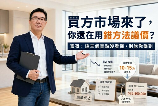 買方市場來了，你還在用錯方法議價？富哥：這三個盲點沒看懂，別說你賺到