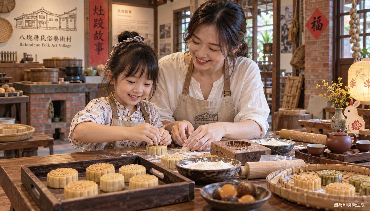 中秋月餅自己做！桃園八塊厝食堂推親子DIY　從揉麵開始找回灶跤味