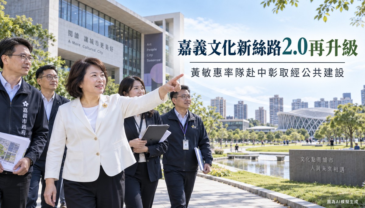 嘉義「文化新絲路2.0」再升級！黃敏惠率隊走訪臺中、彰化取經公共建設