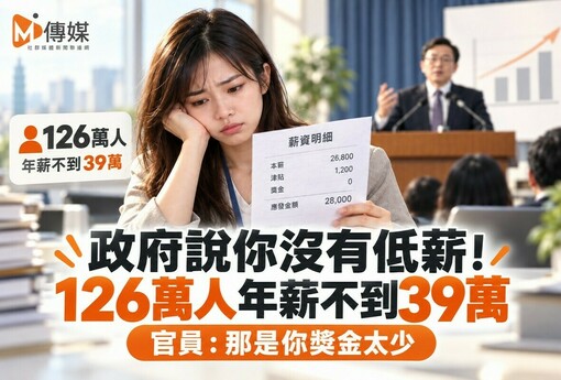 政府說你沒有低薪！126萬人年薪不到39萬 官員：那是你獎金太少