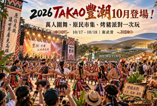 南台灣原民盛事10月登場！「2026 TAKAO豐潮」萬人圍舞、市集、烤豬派對一次玩