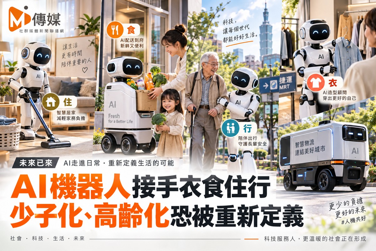 AI機器人接手衣食住行　少子化、高齡化恐被重新定義