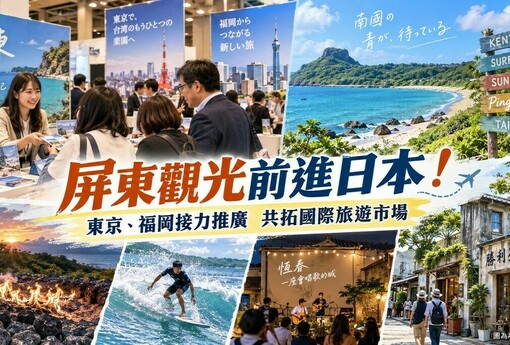 屏東觀光前進日本！東京、福岡接力推廣　要讓更多旅客從墾丁一路玩進屏東