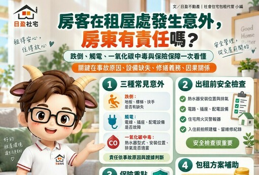 房客在租屋處發生意外，房東有責任嗎？跌倒、觸電、一氧化碳中毒與保險保障一次看懂