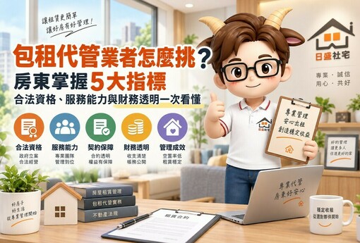 包租代管業者怎麼挑？房東掌握5大指標　合法資格、服務能力與財務透明一次看懂