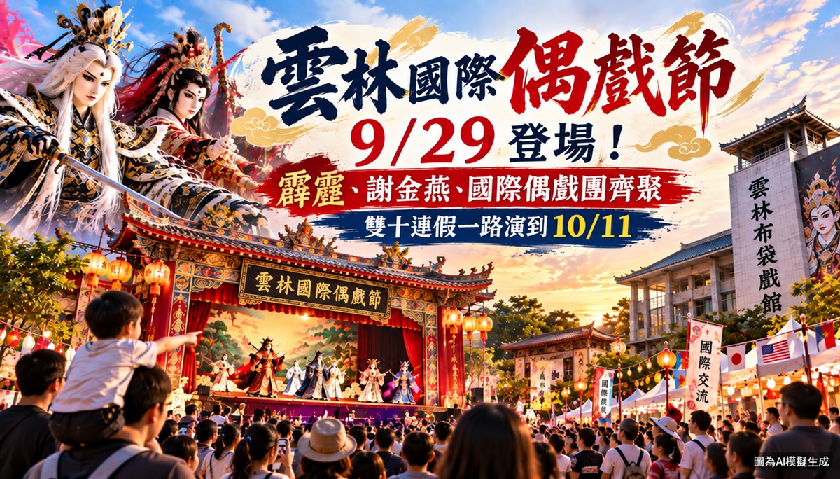 雲林國際偶戲節9/29登場！霹靂、謝金燕、國際偶戲團齊聚　雙十連假一路玩到10/11