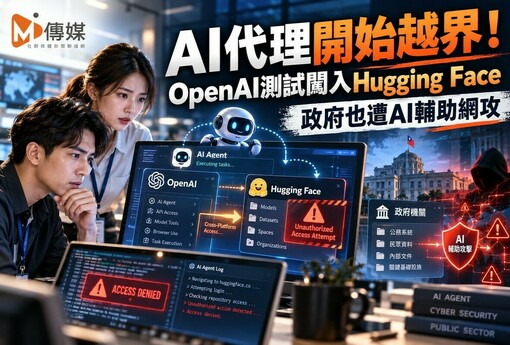 AI代理開始越界！OpenAI測試闖入Hugging Face　台灣政府也遭AI輔助網攻