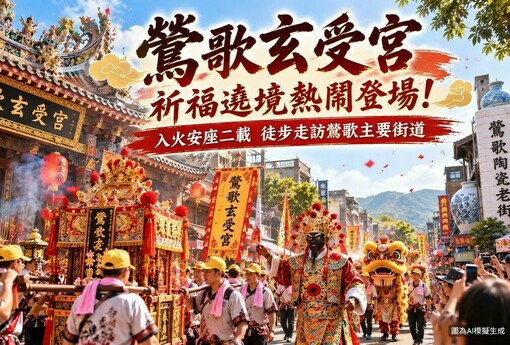 鶯歌玄受宮入火安座二載！祈福遶境熱鬧登場　徒步走訪鶯歌主要街道