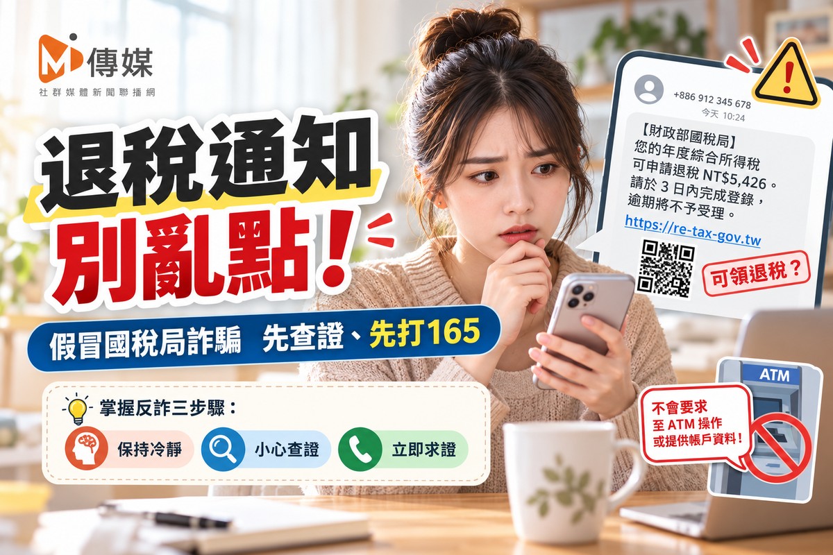 退稅通知別亂點！詐騙集團假冒國稅局 掌握反詐三步驟保荷包
