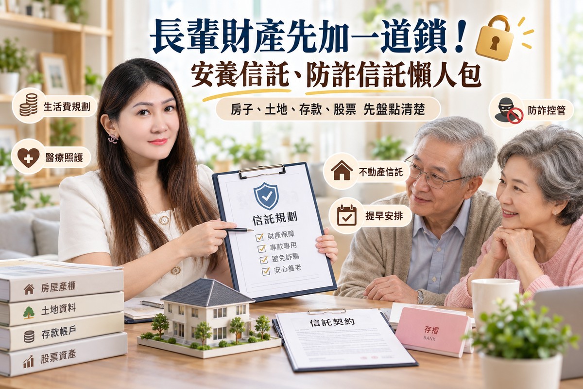 長輩財產先加一道鎖！安養信託、防詐信託懶人包　情情：房子、存款先盤點清楚