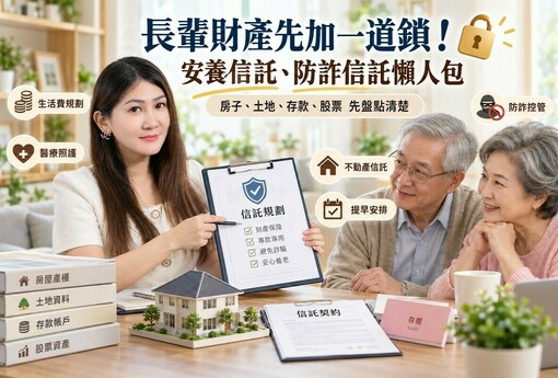 長輩財產先加一道鎖！安養信託、防詐信託懶人包　情情：房子、存款先盤點清楚
