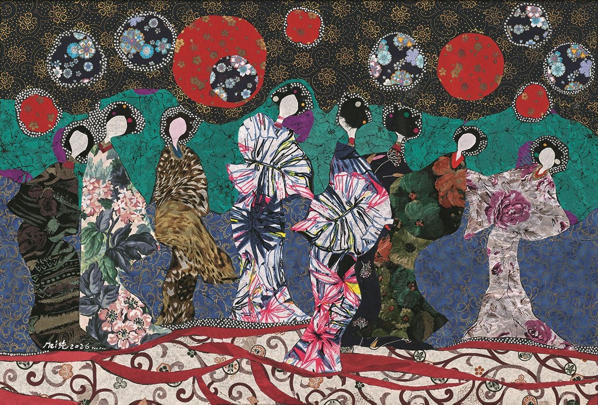 苗栗美術家邀請展「美之純粹」登場 周美純54件布雕、油畫、瓷畫一次看