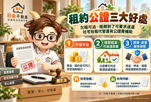 租約公證三大好處｜欠租可追、租期到了可要求返還　社宅包租代管還有公證費補助
