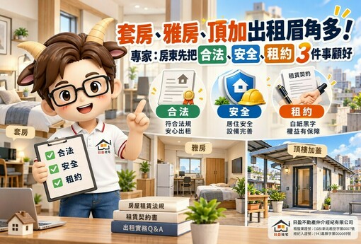 套房、雅房、頂加出租眉角多！專家：房東先把合法、安全、租約3件事顧好