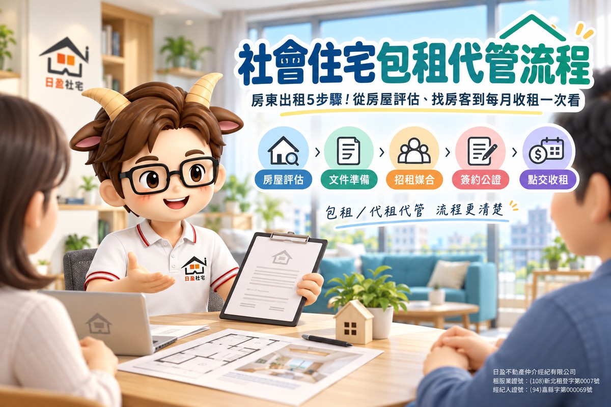 社會住宅包租代管流程｜房東出租5步驟！從房屋評估、找房客到每月收租一次看