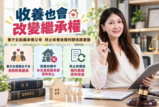 收養也會改變繼承權｜養子女能繼承養父母　終止收養後權利關係跟著變