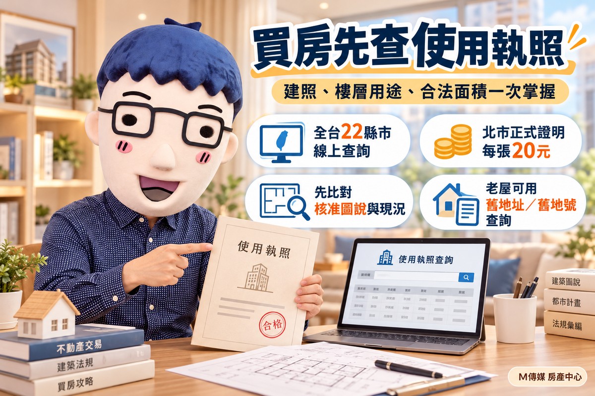 買房先查使用執照！全台22縣市都有線上查詢入口　建照、樓層用途、合法面積一次掌握